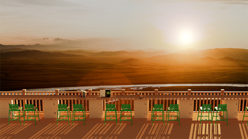 休闲观景吧台