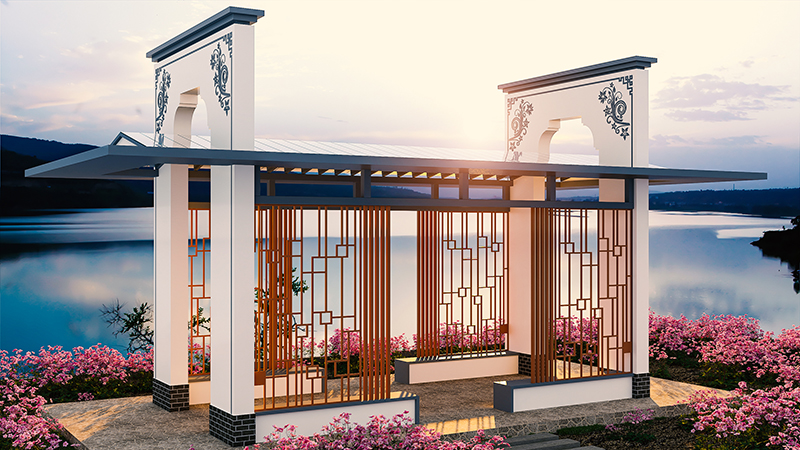 徽派休闲观景凉亭